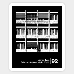 Aphex Twin - Selected Ambient Works / Minimalist Style Graphic Design Sticker